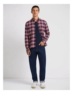 Zurich Brushed Check Shirt in Red Check