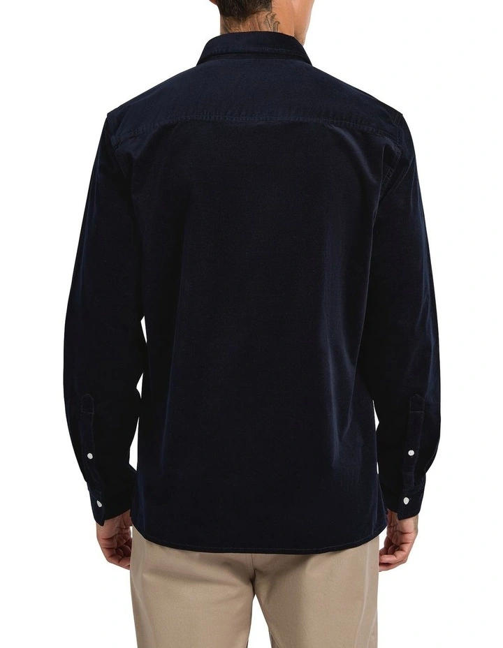 She's Electric Cord Shirt in Navy image 2