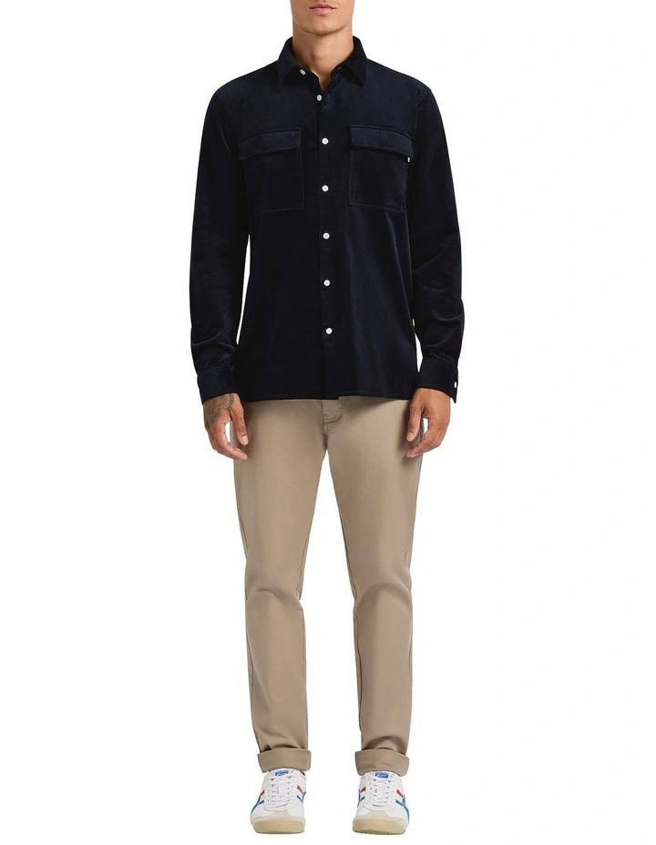 She's Electric Cord Shirt in Navy image 4
