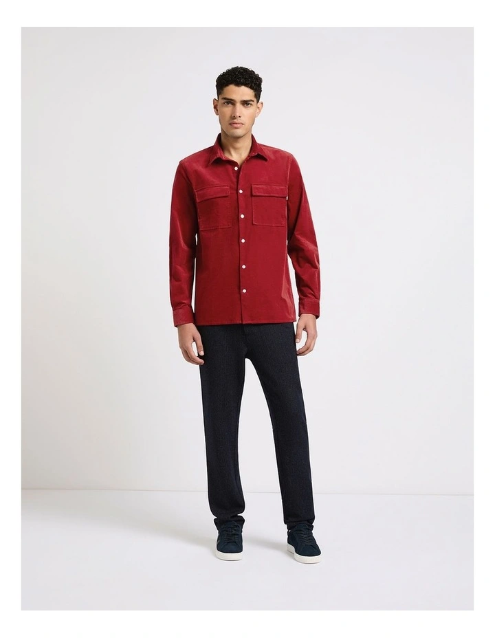 She's Electric Cord Shirt in Red Dahlia image 1