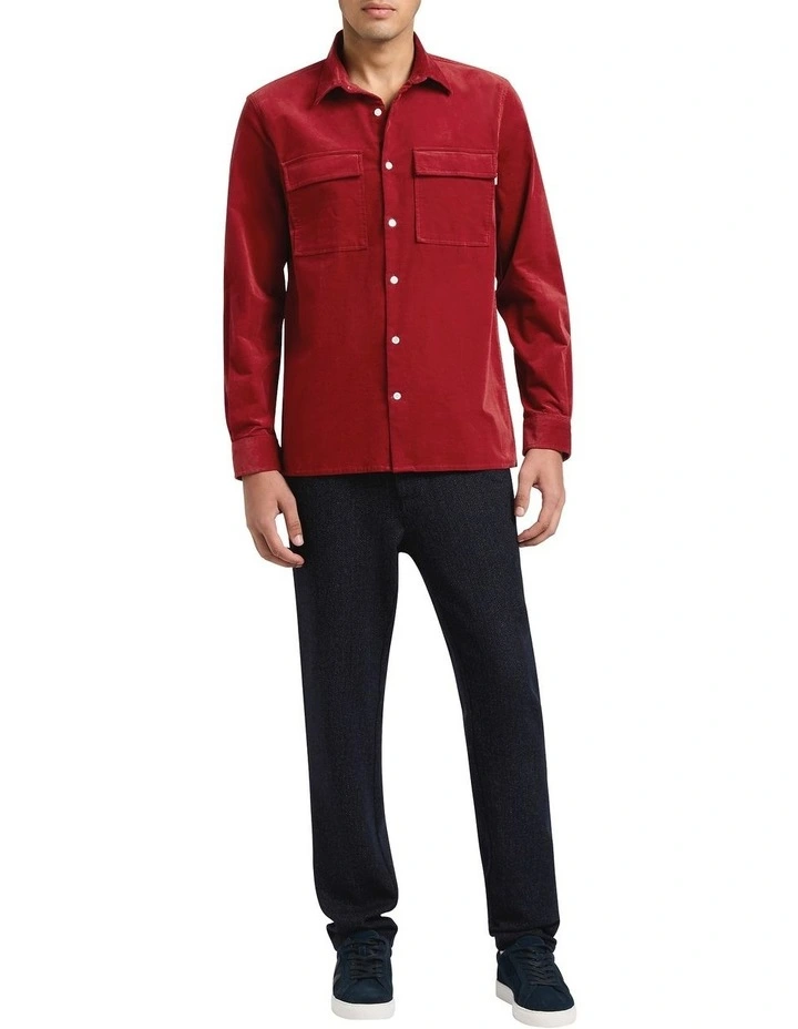 She's Electric Cord Shirt in Red Dahlia image 2