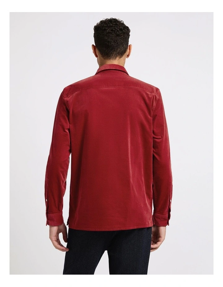 She's Electric Cord Shirt in Red Dahlia image 3