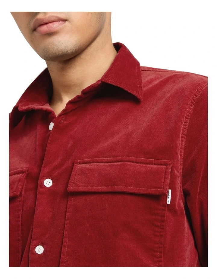 She's Electric Cord Shirt in Red Dahlia image 3