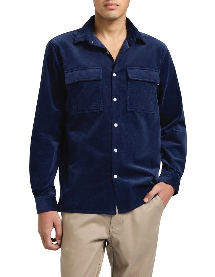 She's Electric Cord Shirt in Royal Blue image 1