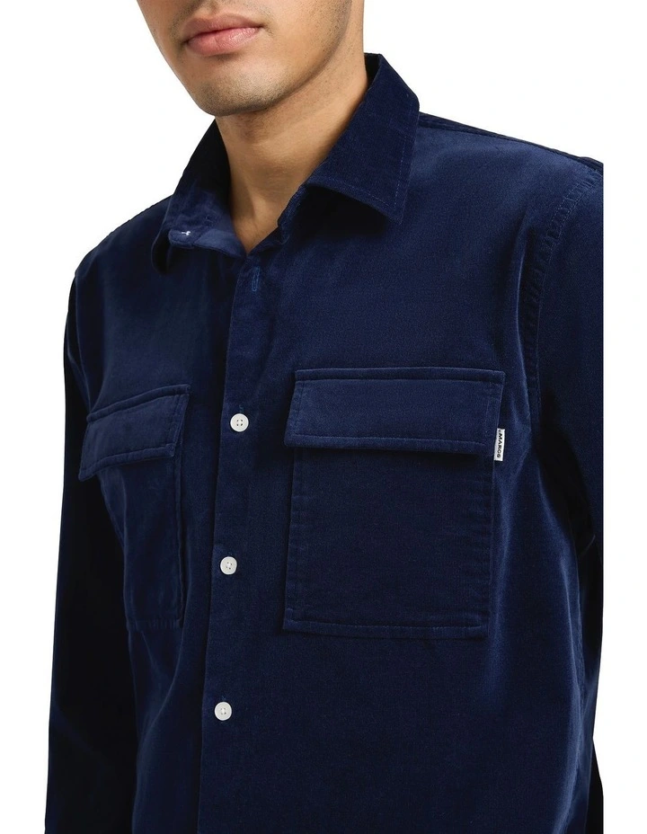 She's Electric Cord Shirt in Royal Blue image 3