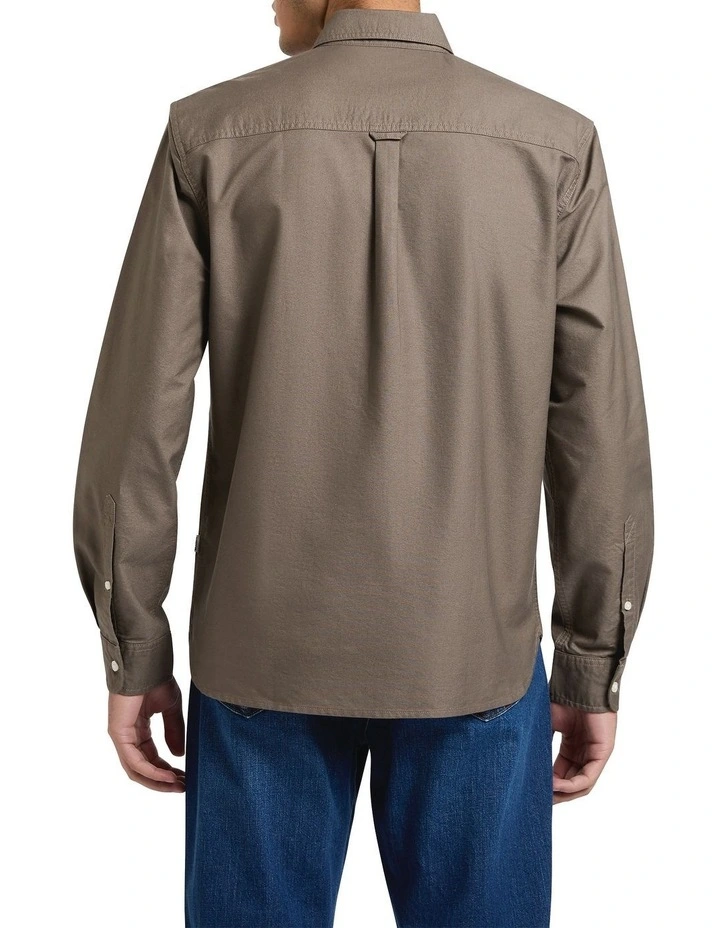 Oly Washed Oxford Shirt in Dark Grey image 2
