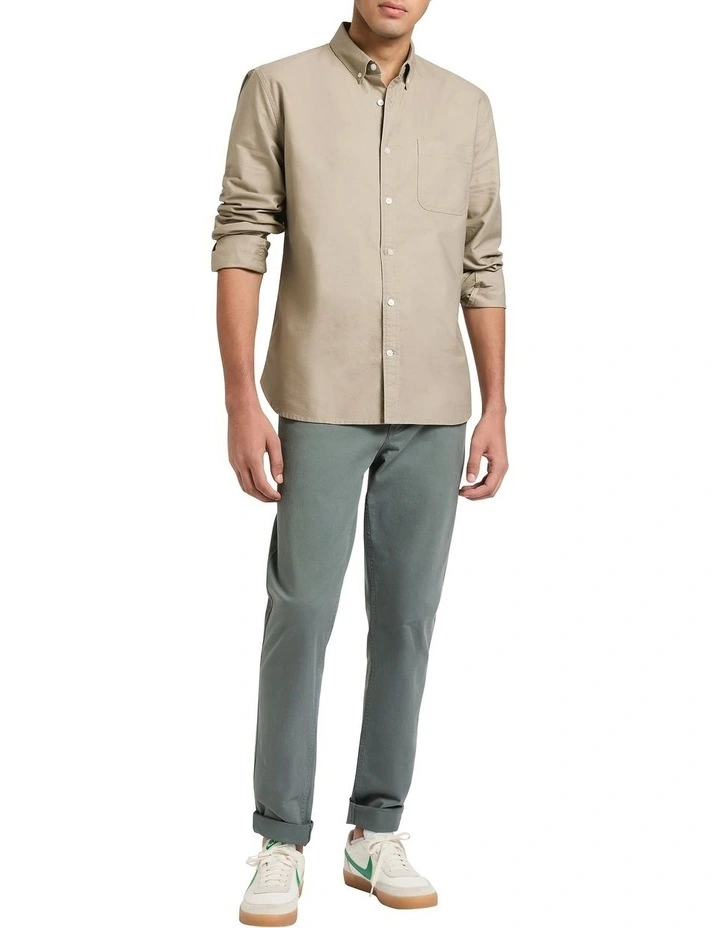 Oly Washed Oxford Shirt in Vintage Khaki image 4