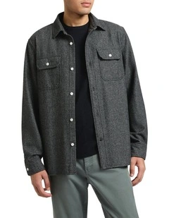 Digsy Wool Blend Shirt in Charcoal