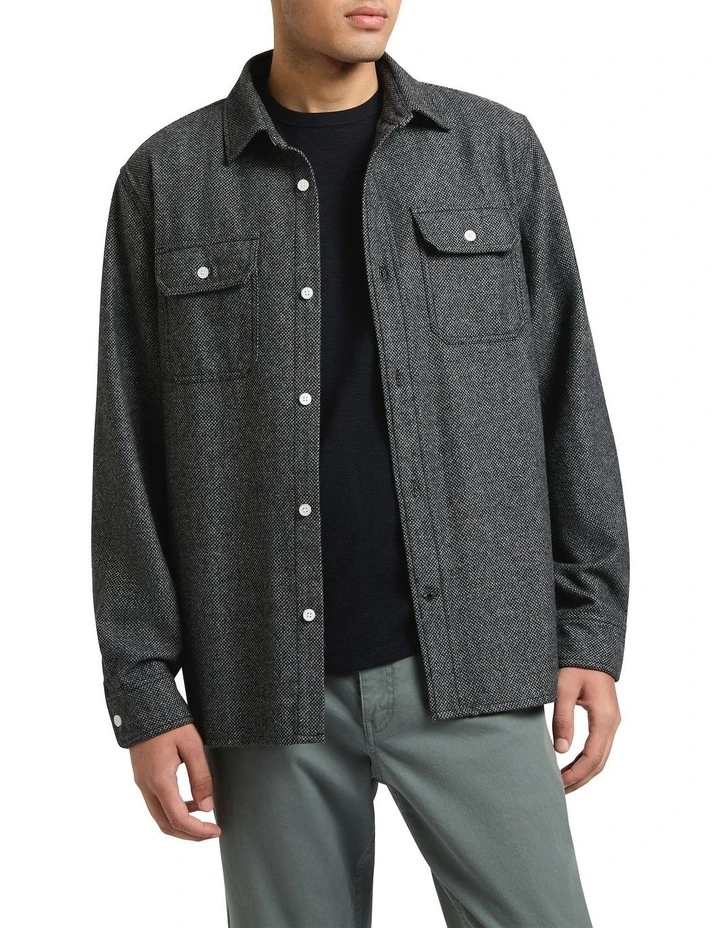 Digsy Wool Blend Shirt in Charcoal image 1