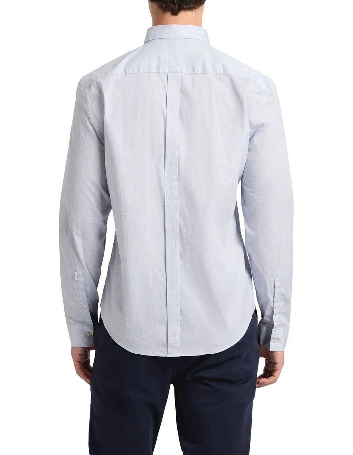 Harley Herringbone Smart Shirt in Light Blue image 2