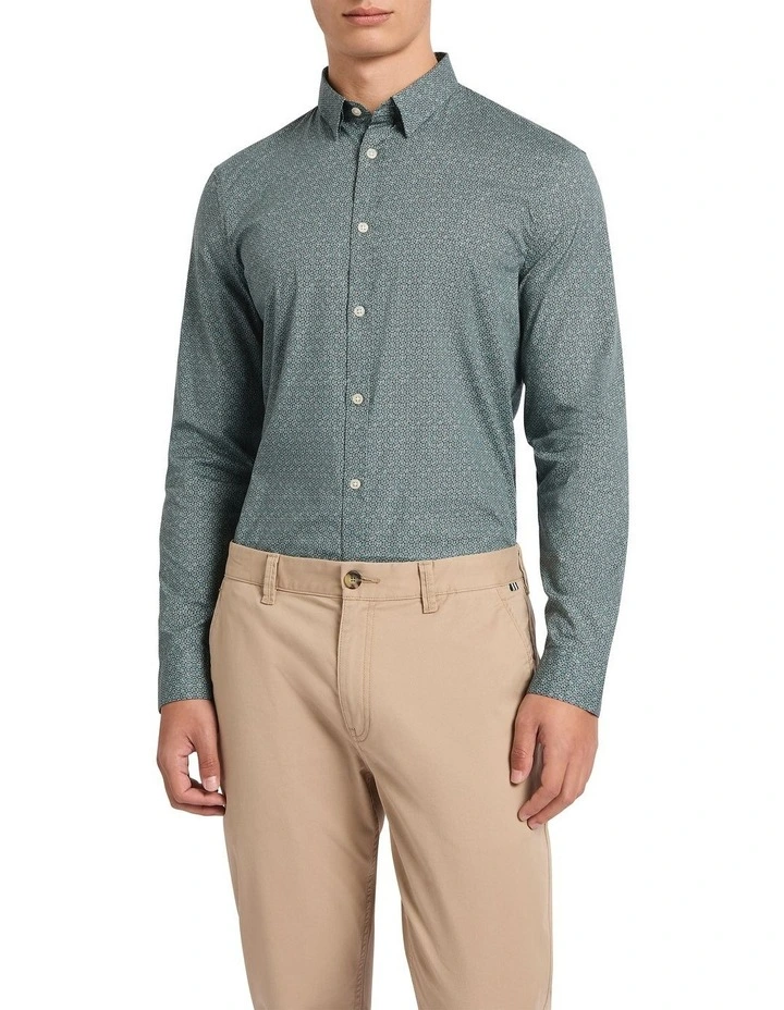 Escape Plan Smart Shirt in Green Multi image 1
