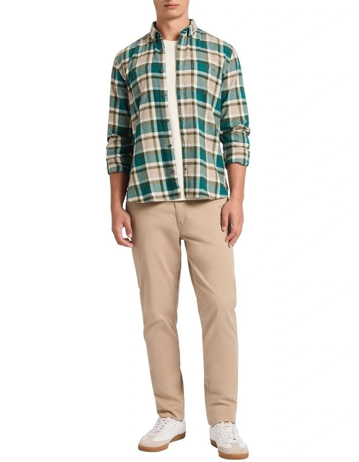 Sacha Check Shirt in Green Check image 3