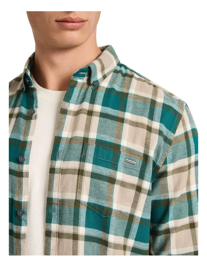 Sacha Check Shirt in Green Check image 4