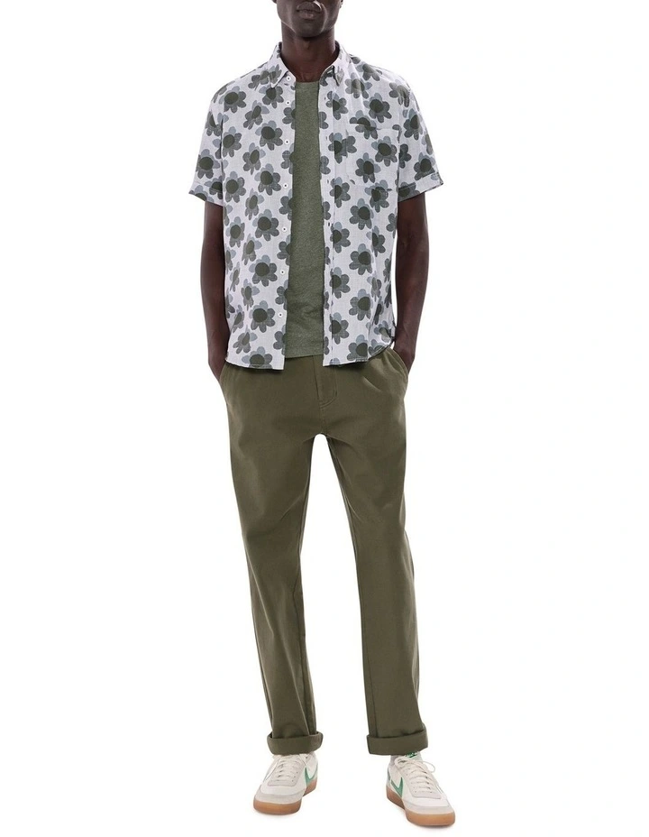 Daisy Circles Shirt in Green Multi image 2