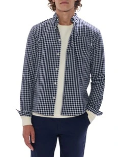 Sebastian Check Shirt in Navy
