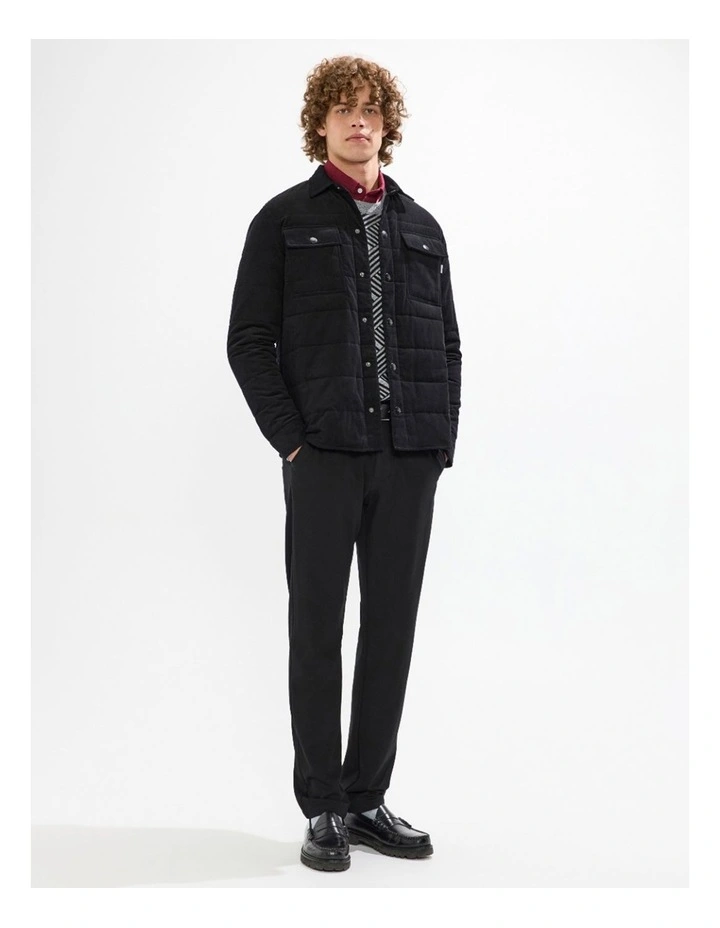 Carlo Quilted Shacket in Black image 1
