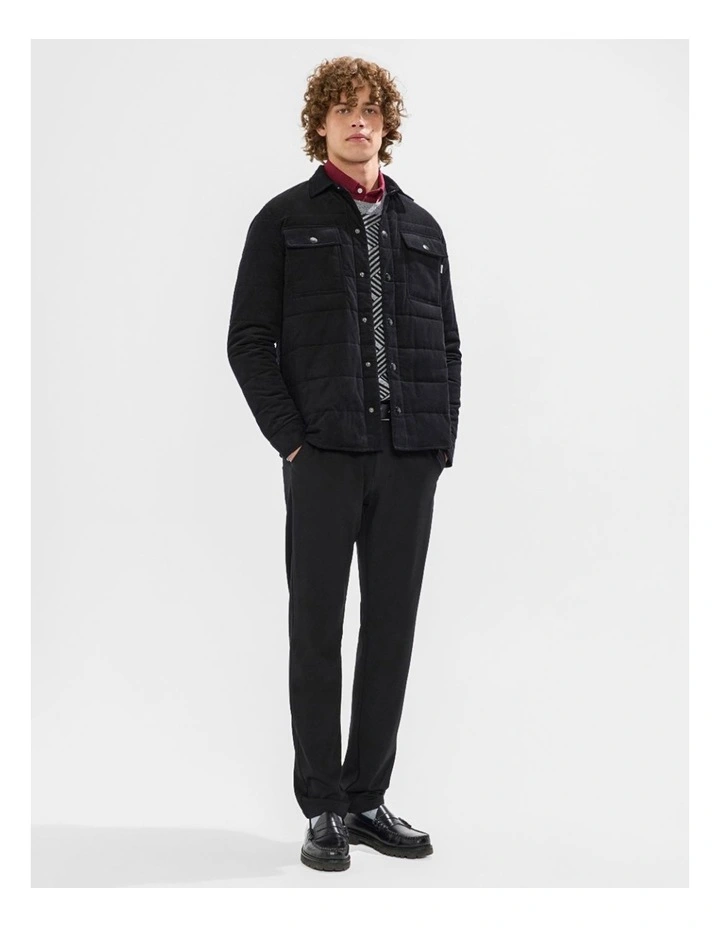 Carlo Quilted Shacket in Black image 2