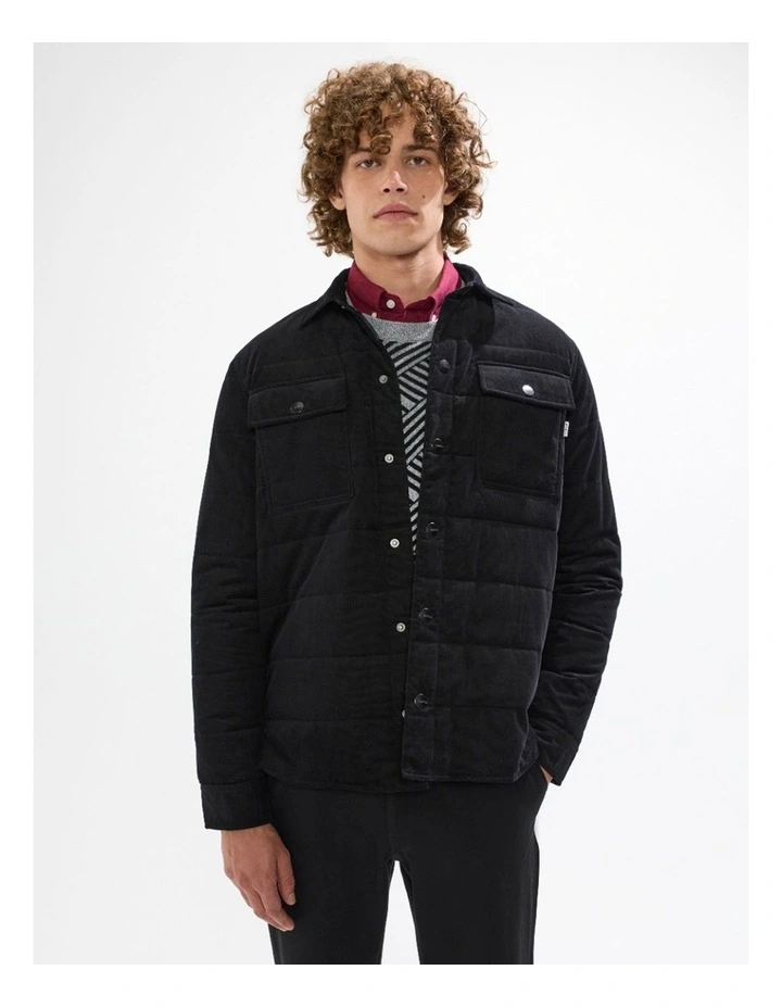 Carlo Quilted Shacket in Black image 2