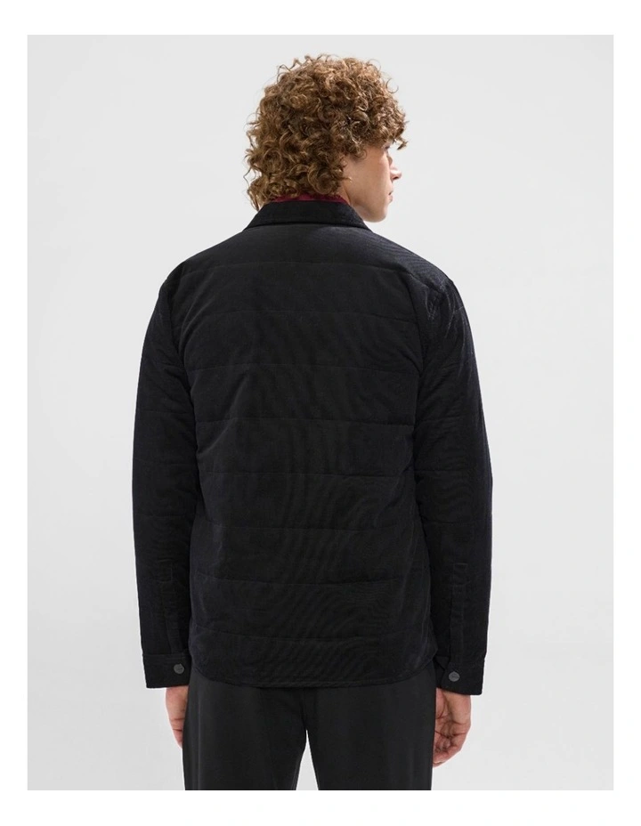 Carlo Quilted Shacket in Black image 3