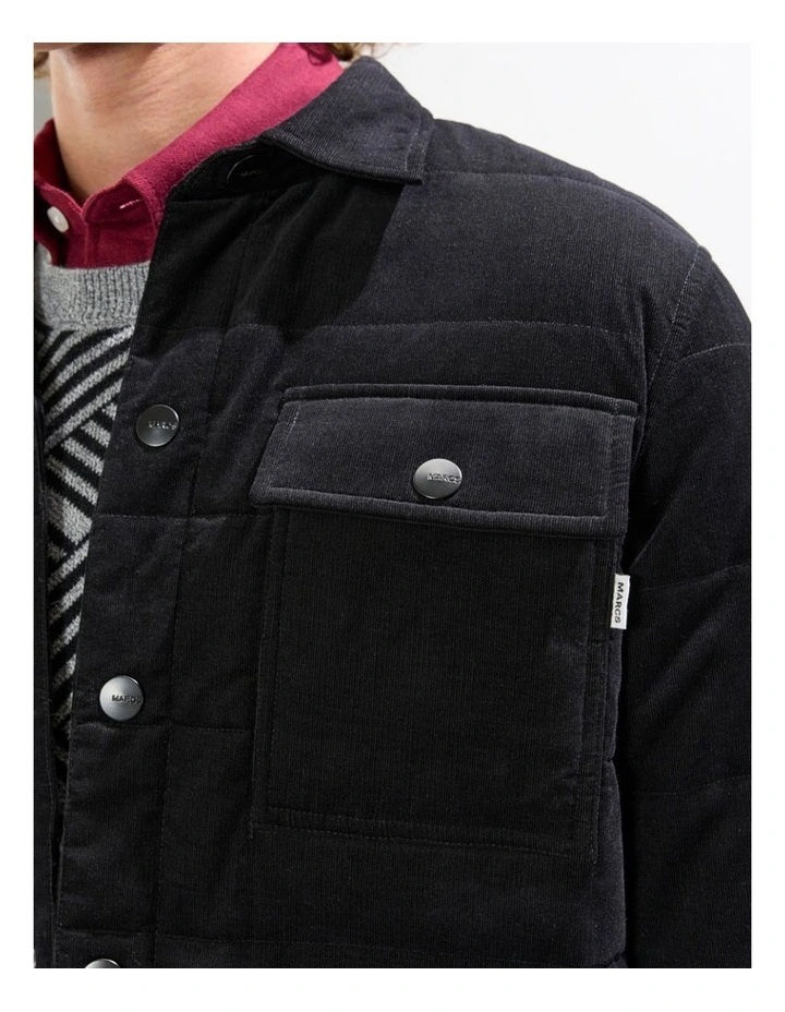 Carlo Quilted Shacket in Black image 3