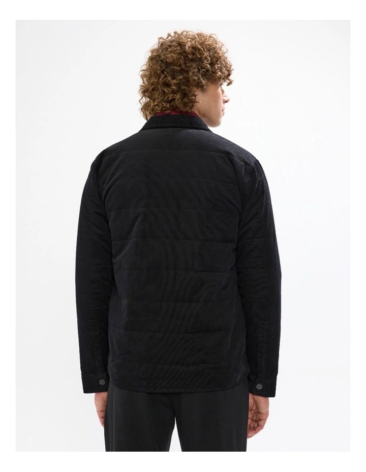 Carlo Quilted Shacket in Black image 4