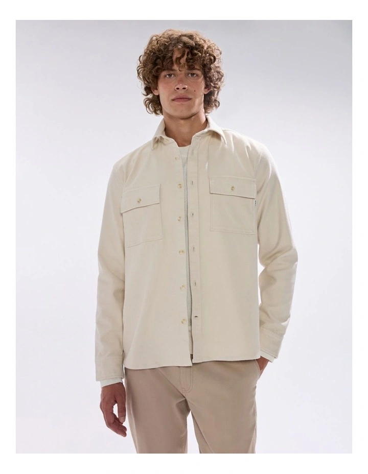 Juny Cotton Over Shirt in Birch image 1