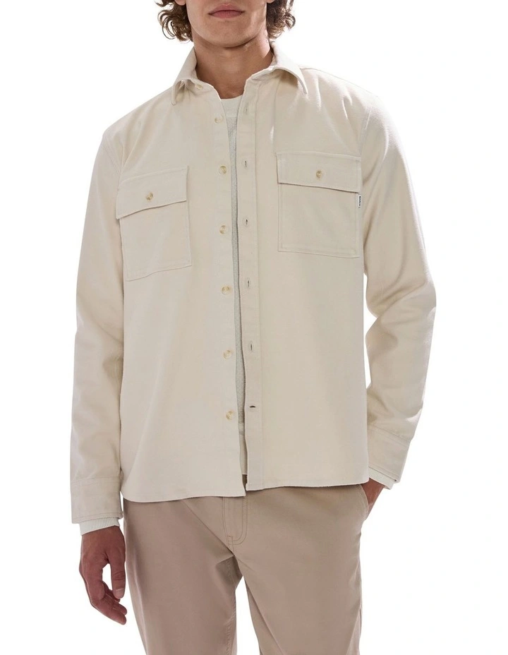 Juny Cotton Over Shirt in Birch image 1