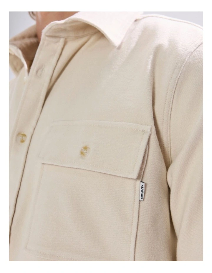 Juny Cotton Over Shirt in Birch image 2
