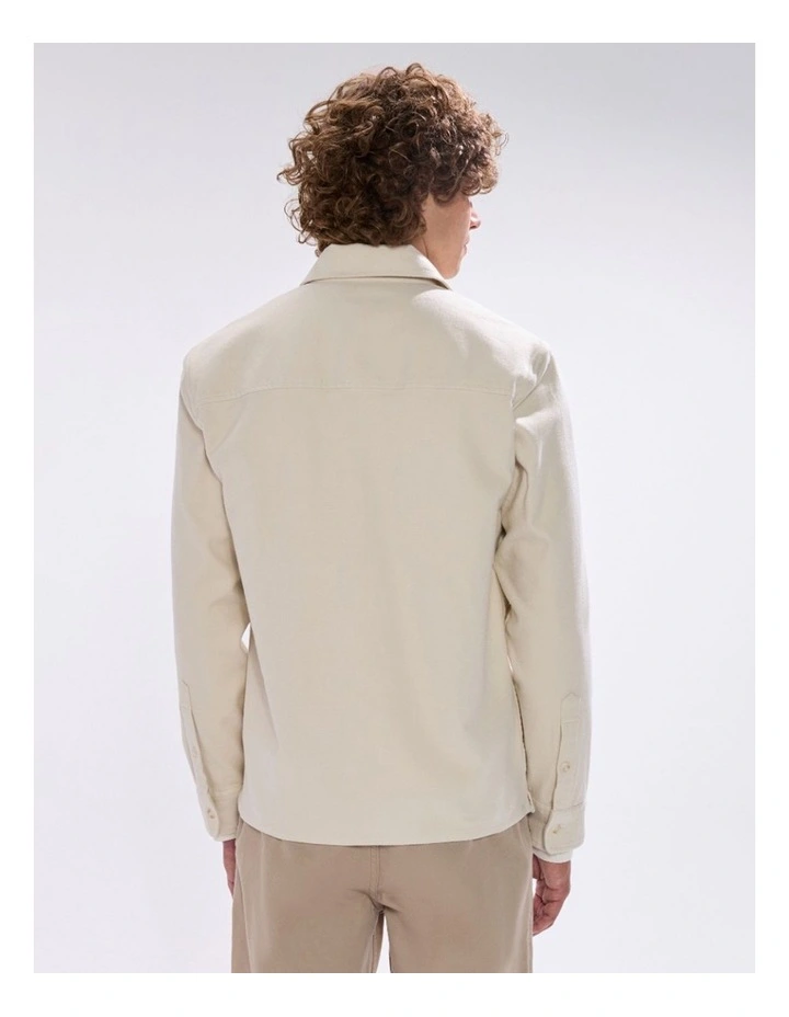 Juny Cotton Over Shirt in Birch image 3
