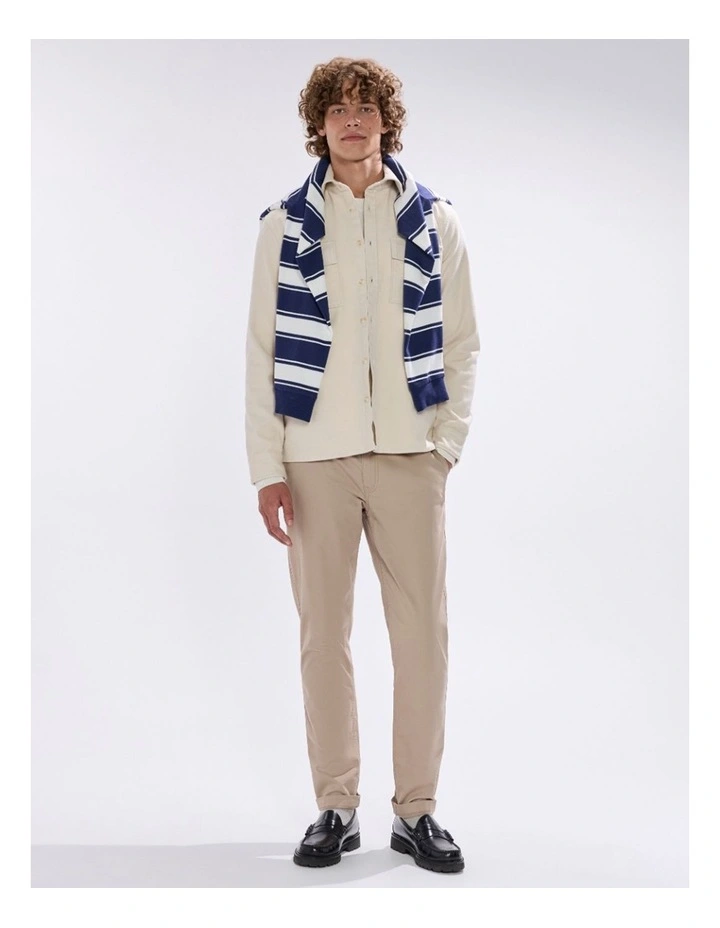 Juny Cotton Over Shirt in Birch image 4