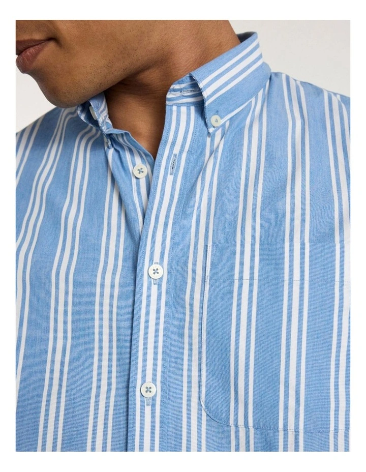 All My Own Stripe Shirt in Light Blue image 3