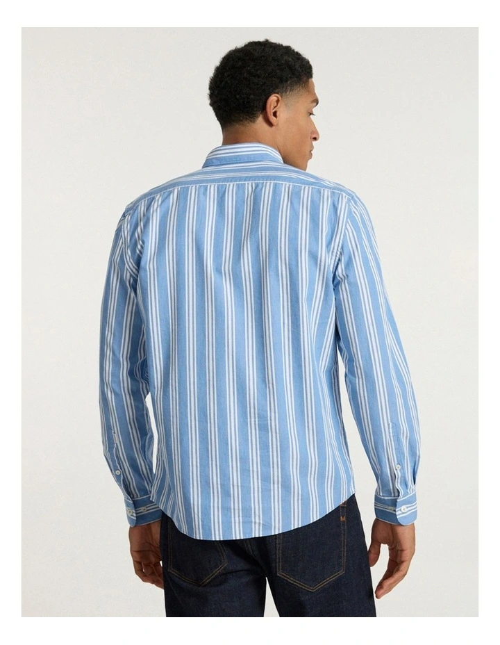 All My Own Stripe Shirt in Light Blue image 5