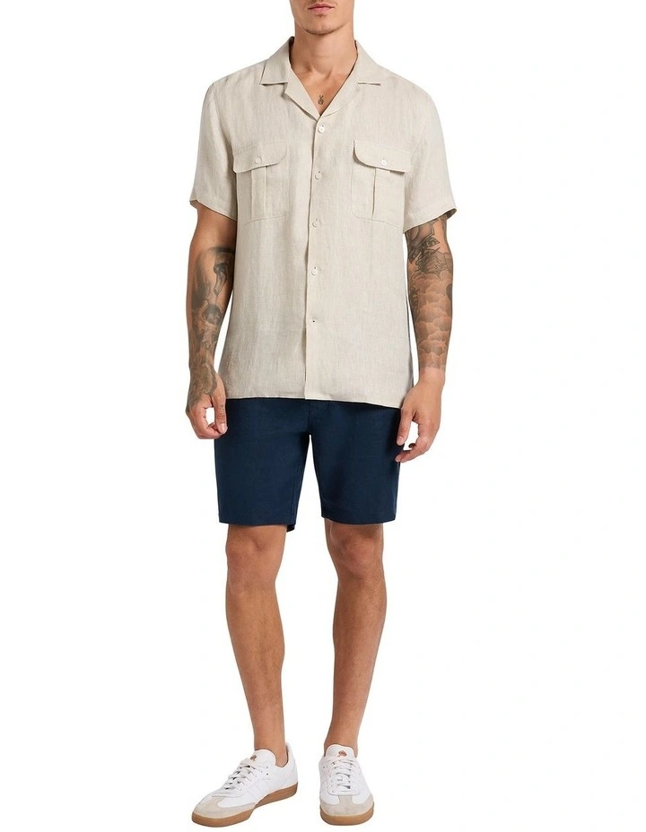 Bryan Linen Shirt in Sand image 1