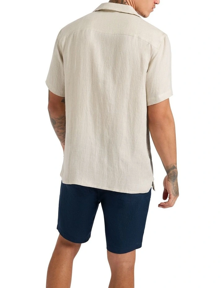 Bryan Linen Shirt in Sand image 2