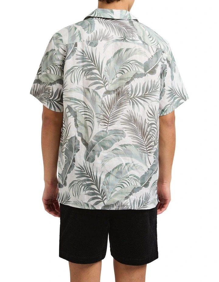 Palm And Away Linen Shirt in Sandy Shore image 2