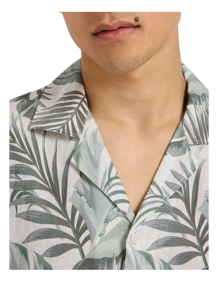 Palm And Away Linen Shirt in Sandy Shore image 3