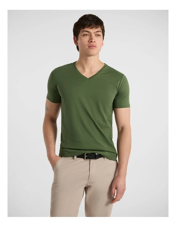 Arnie Pima Tee in Khaki image 1