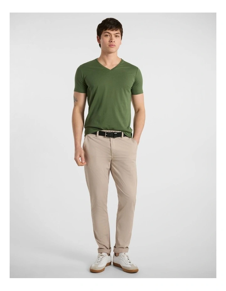 Arnie Pima Tee in Khaki image 2