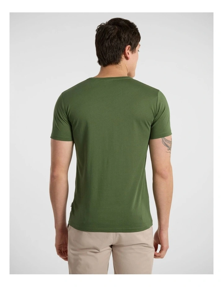 Arnie Pima Tee in Khaki image 3