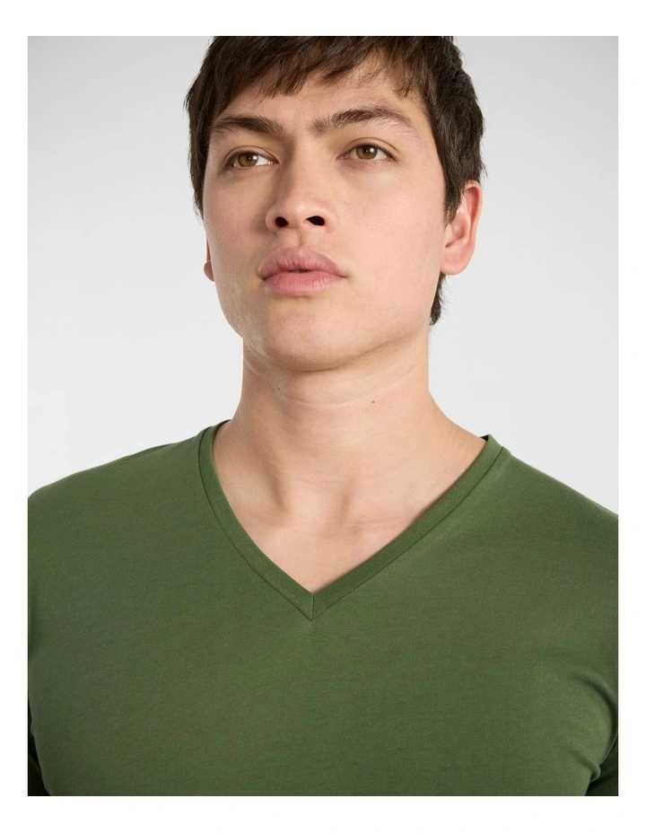 Arnie Pima Tee in Khaki image 4
