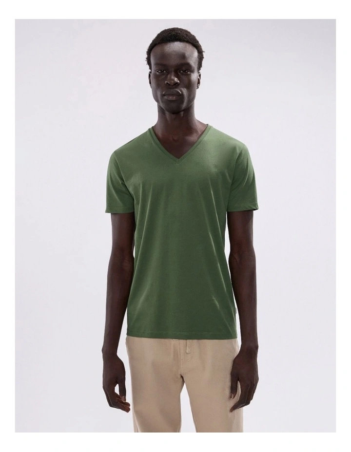 Arnie Pima Tee in Khaki image 4