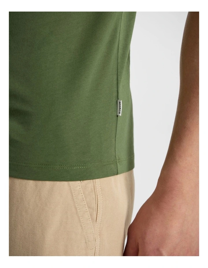 Brando Pima Tee in Khaki image 4