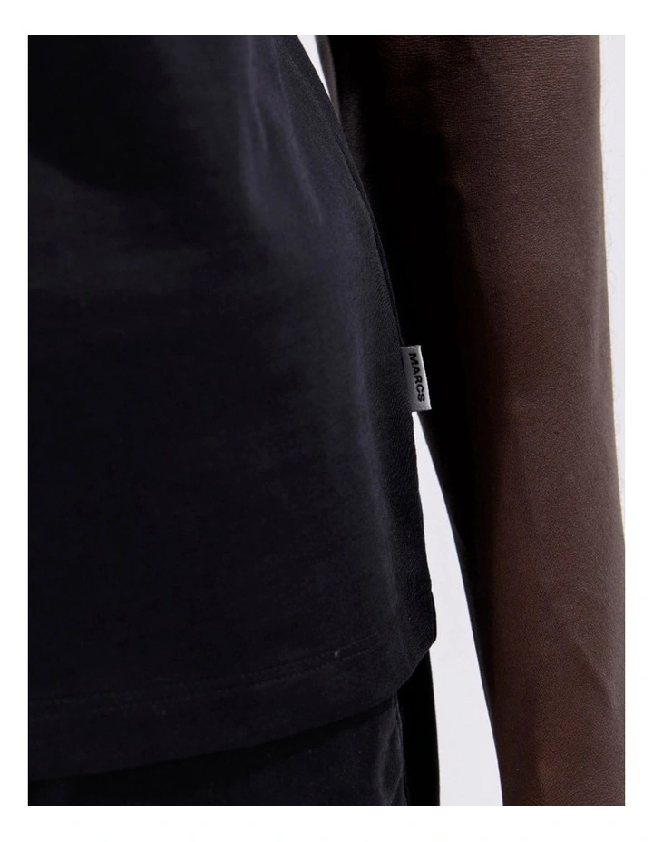 Brando Pima Tee in Black image 2