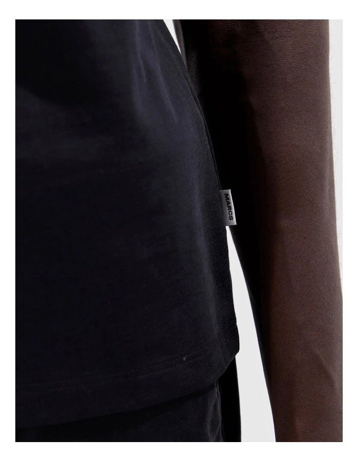 Brando Pima Tee in Black image 4