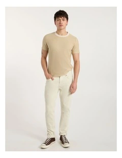 Boston Textured Tee in Latte