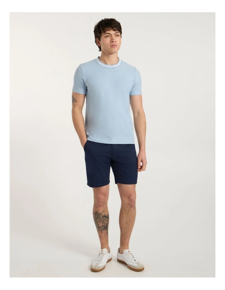 Boston Textured Tee in Suede Blue image 2