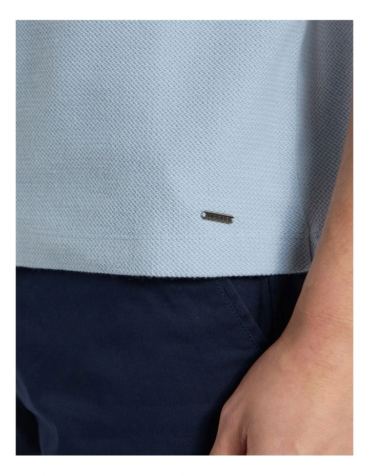 Boston Textured Tee in Suede Blue image 4