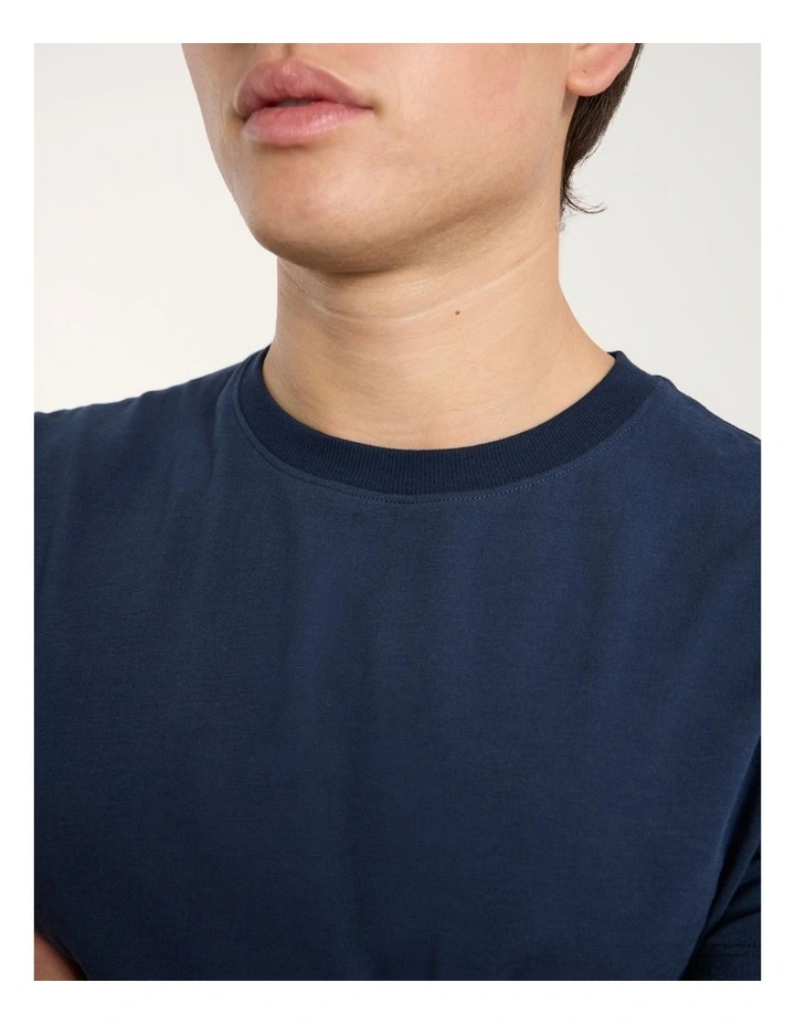 Reese Regular Fit Tee in Navy image 3