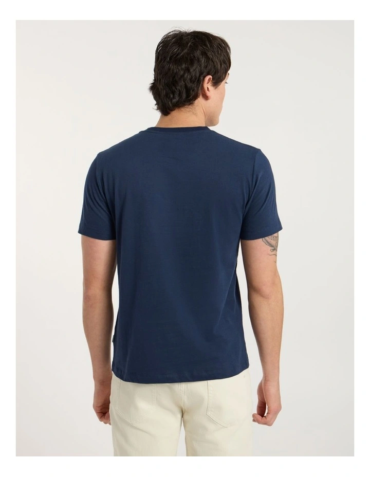 Reese Regular Fit Tee in Navy image 4