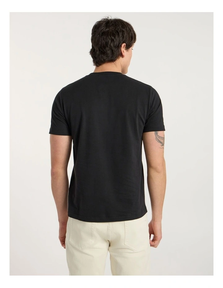 Reese Regular Fit Tee in Black image 4